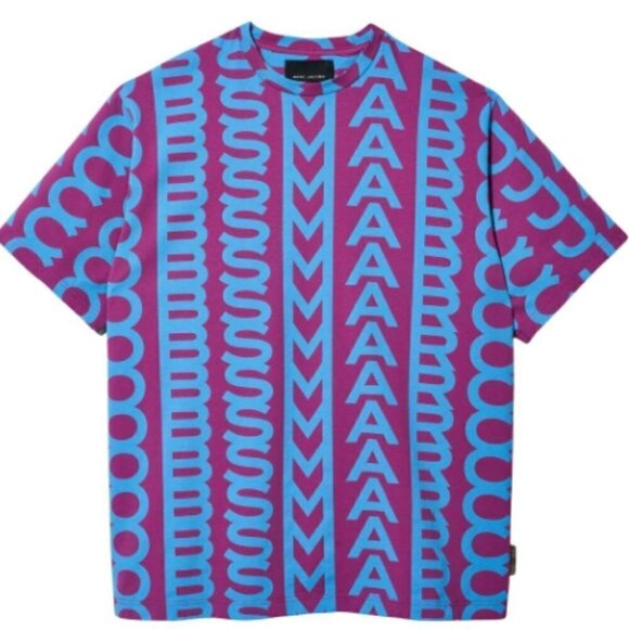 NEW! Marc Jacobs The Monogram Big Tee -Unisex -Blue/Purple - Picture 3 of 6